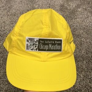 LaSalle bank Yellow Chicago Marathon Hat NWT Volkswagen Cap Run Jog Walk Unisex